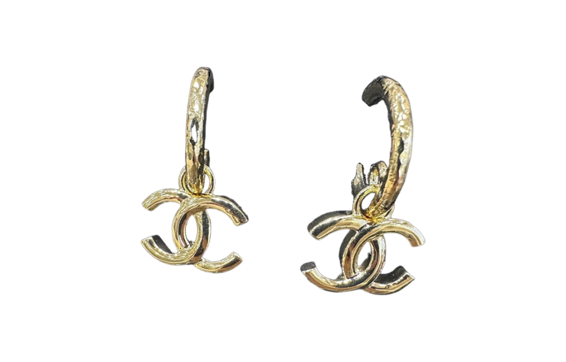 CHANEL Stud Earrings Women's Gold