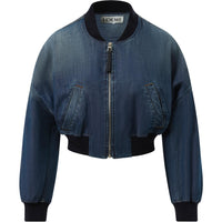 LOEWE Denim Bomber Jacket 'Washed Blue'