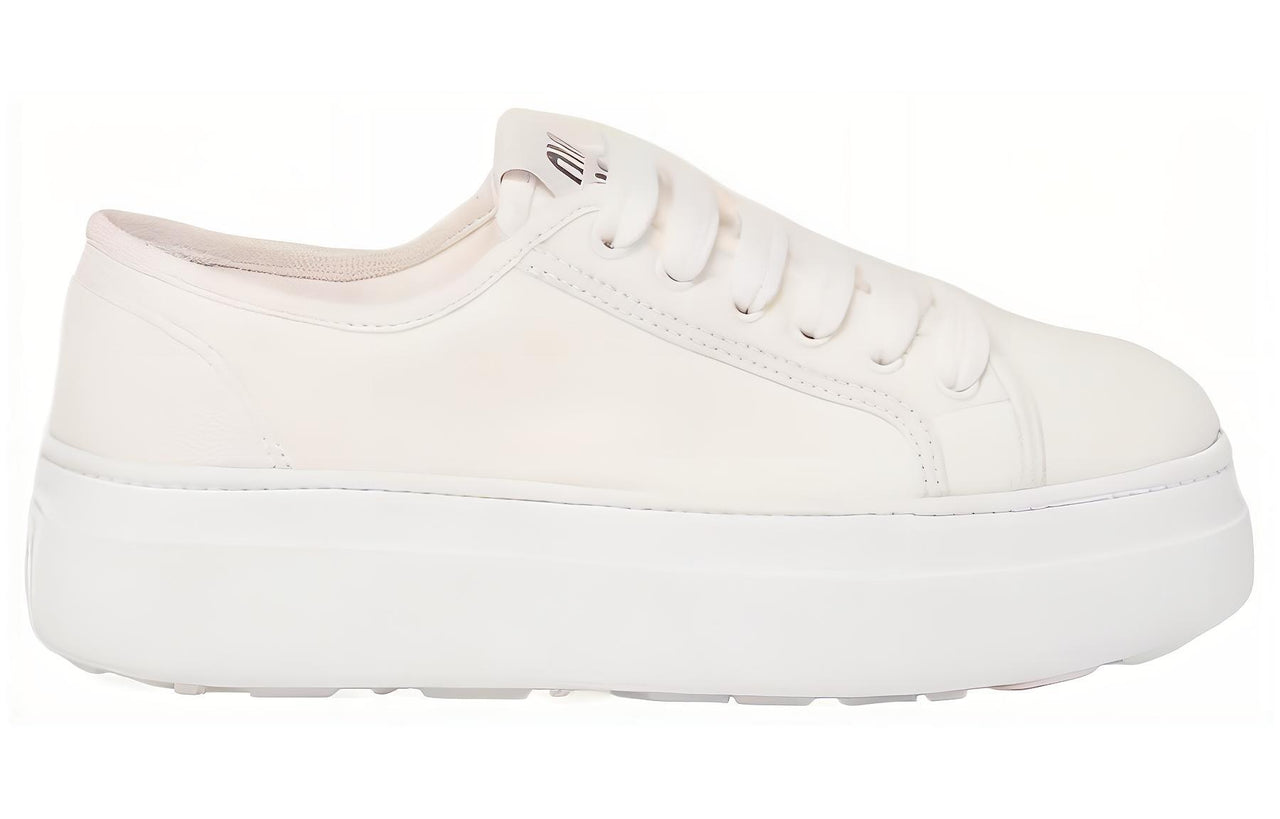 MIU MIU Low Top Skateboard Shoes Women's White