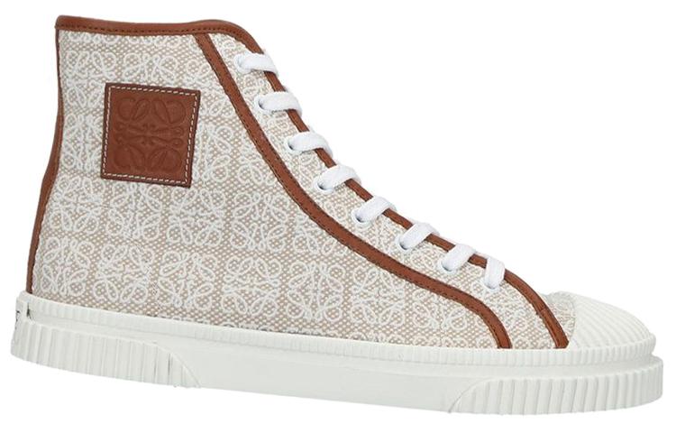 LOEWE High Top Stylish Skateboarding Shoes Women's Brown