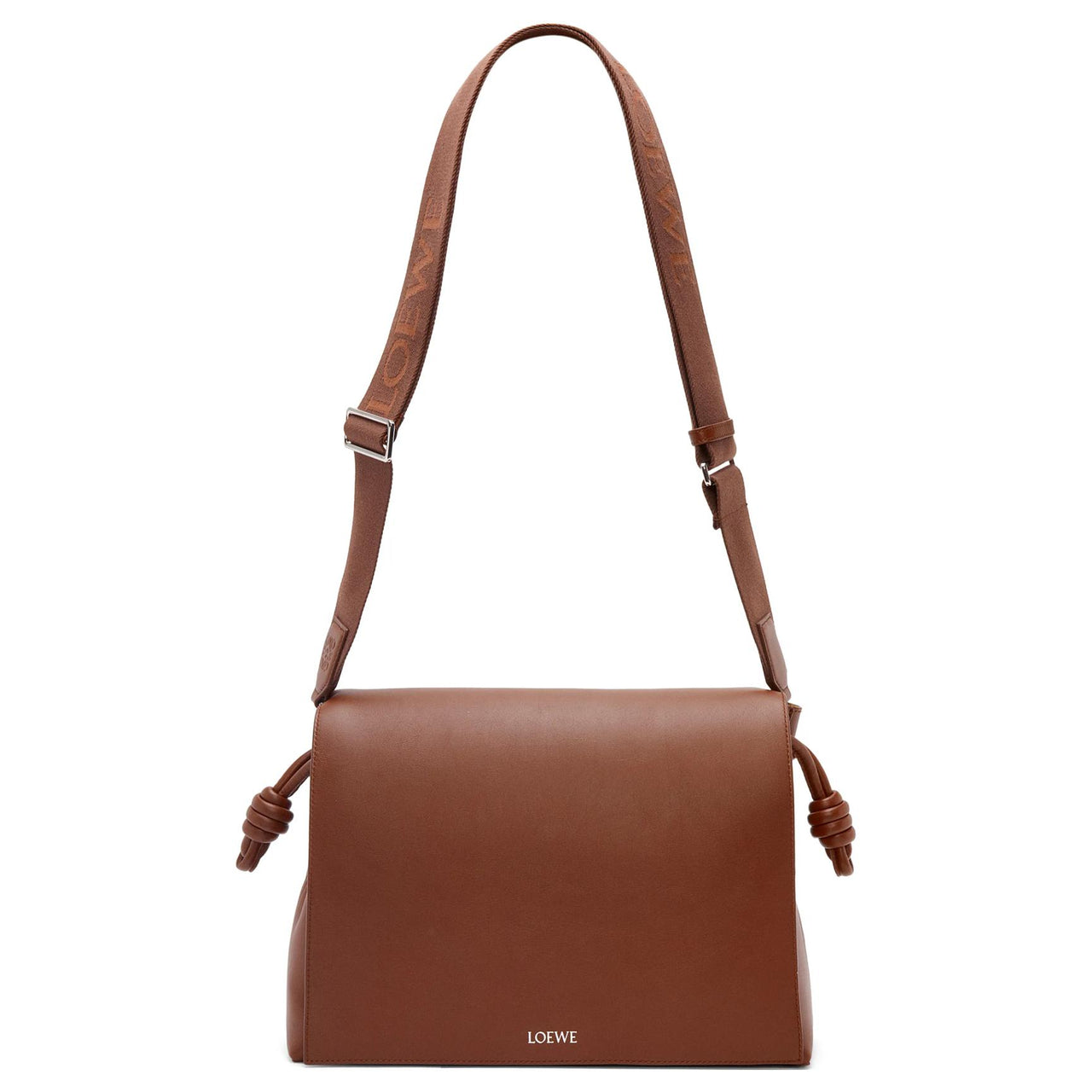 LOEWE Flamenco Shiny Soft Cow Leather Shoulder Bag, Crossbody Bag Men's Brown