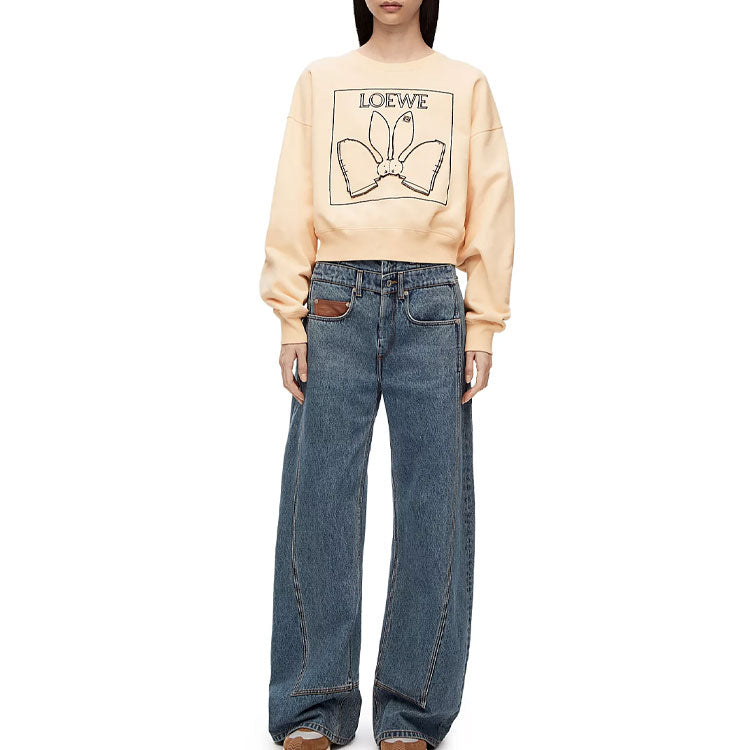 LOEWE SS23 The Year Of The Rabbit SS23 Sweatshirt Women's Ivory