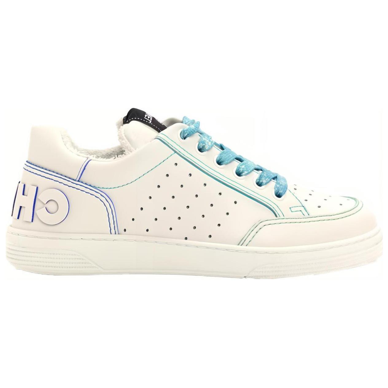 CHANEL Low-Top Stylish Skateboarding Shoes Women's White Blue