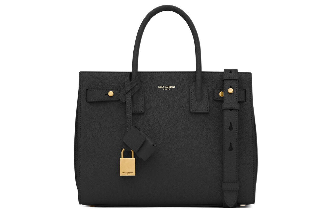 SAINT LAURENT SAC DE JOUR Calfskin Shoulder Bag, Crossbody Bag, Handbag Women's Black