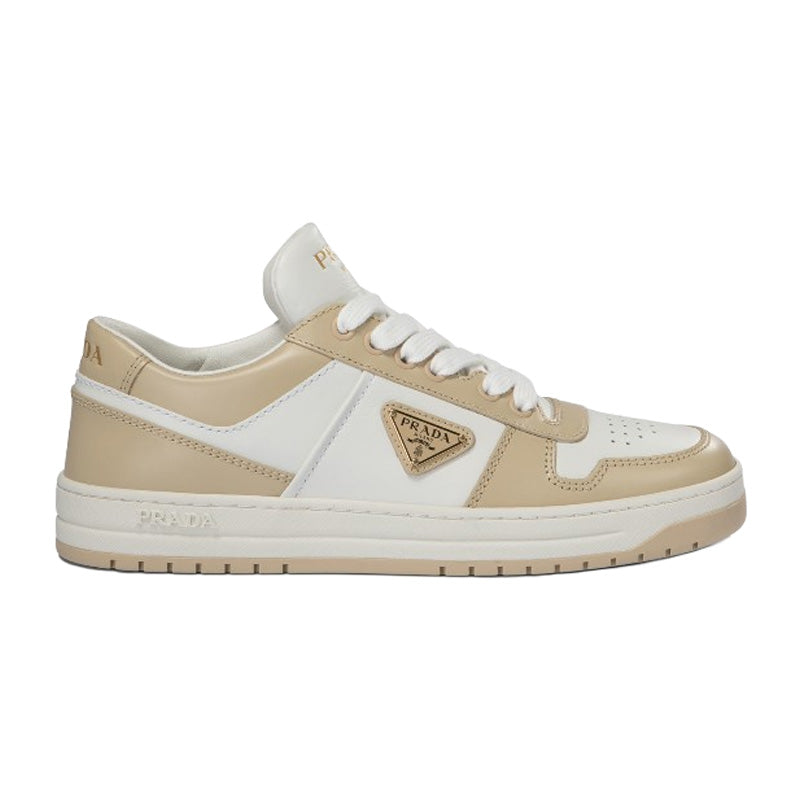PRADA Downtown Low Top Skateboard Shoes Women's Ecru
