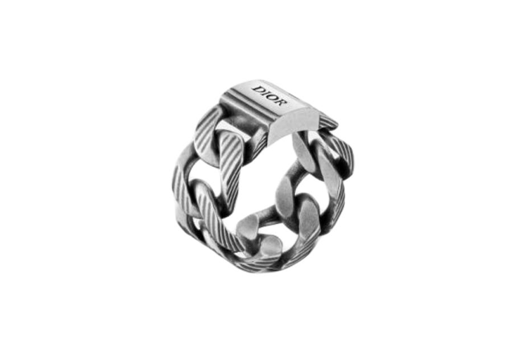 DIOR Sterling Silver Rings Men's Silver