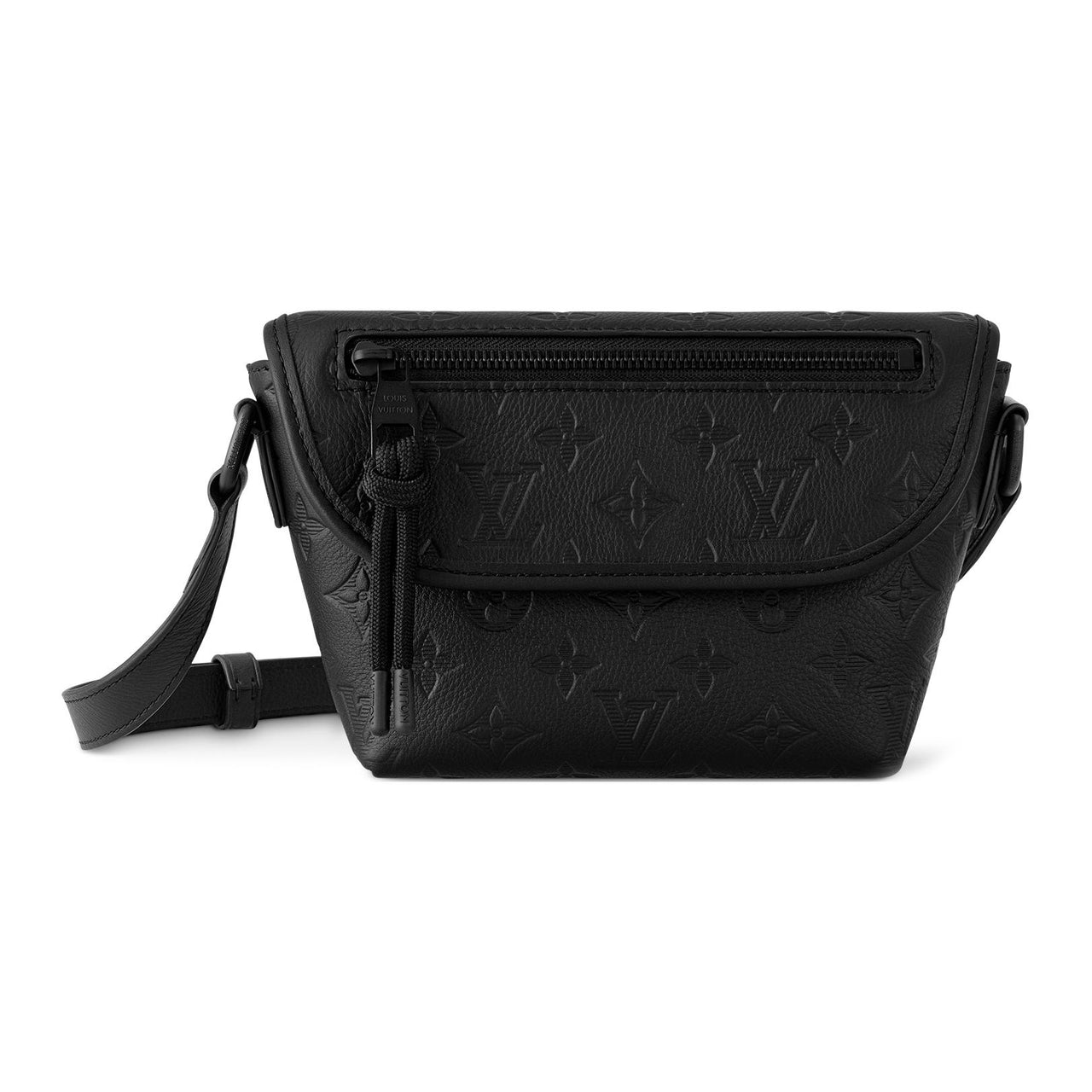 LOUIS VUITTON Cow Leather Shoulder Bag Crossbody Bag Unisex Black