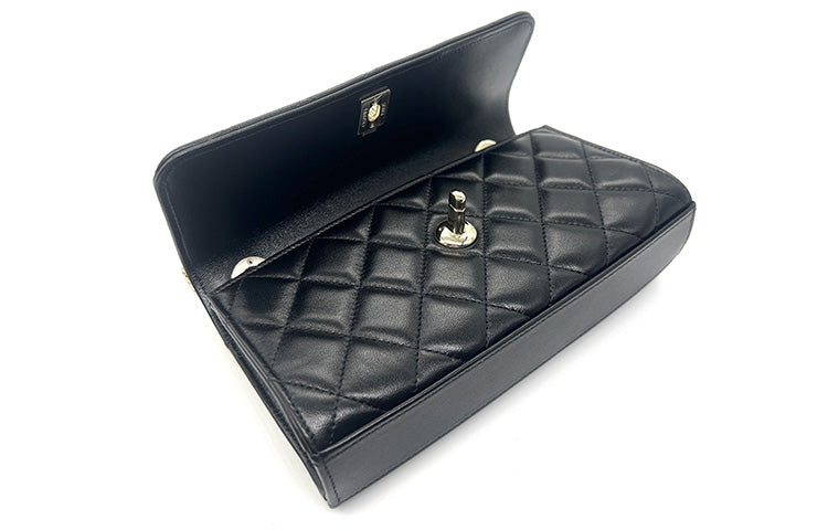 CHANEL Trendy Cc Sheepskin Shoulder Bag, Crossbody Bag Women's Black