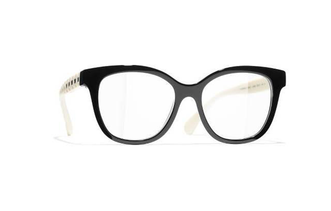 CHANEL Eyeglass Frames Women's Black