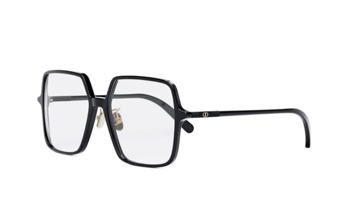 DIOR Acetate Irregular Shape Eyeglass Frames Unisex Black