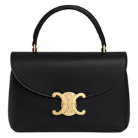 CELINE Cow Leather Shoulder Bag, Crossbody Bag, Handbag Women's Black