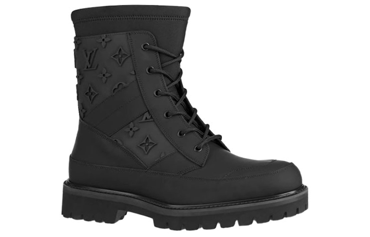 LOUIS VUITTON Laureate Short Martin Boot Men's Black