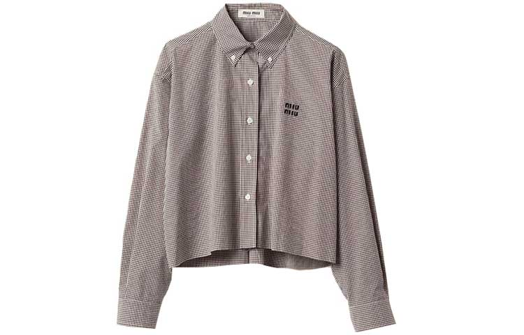 MIU MIU Checked Button-Up Shirt