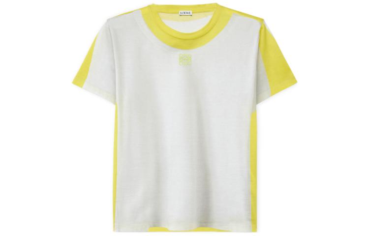 LOEWE Trompe L'Oeil T Shirt 'White/Yellow'