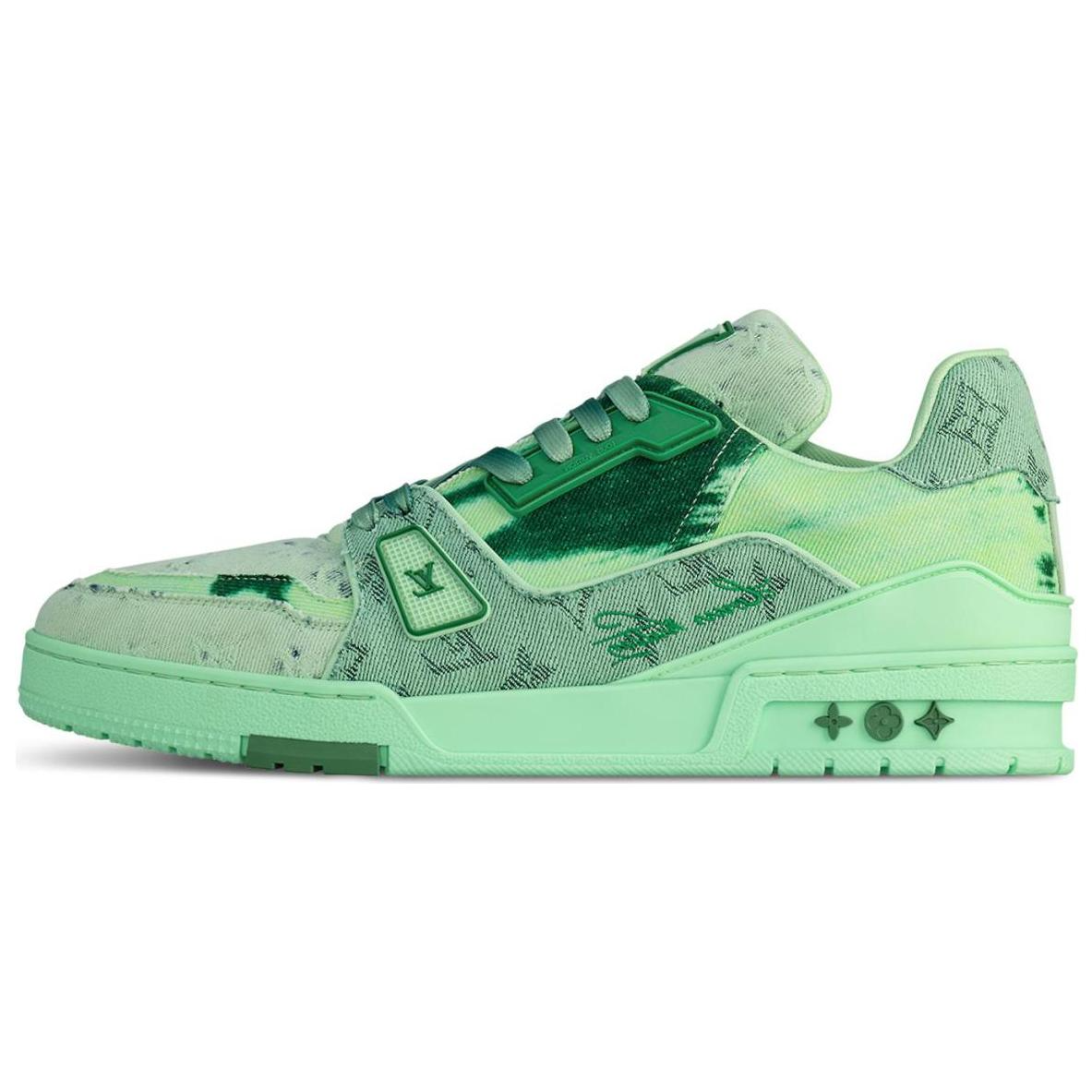 LOUIS VUITTON Trainer Low-Top Skateboard Shoes Unisex Green