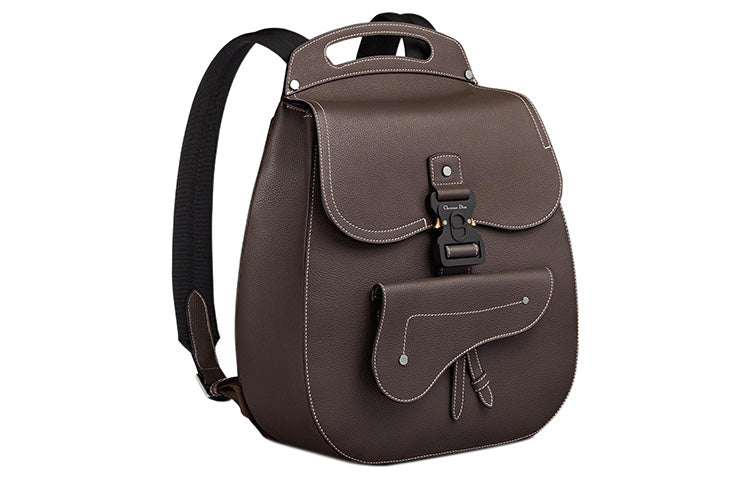 DIOR Grained Calfskin Backpack Men's Ebony Black