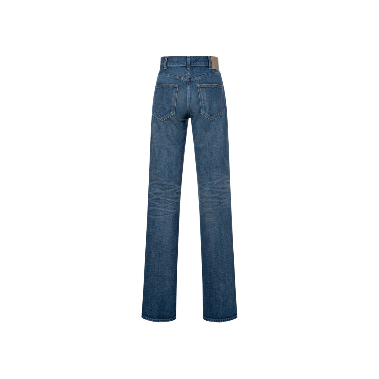 CELINE Logo Patch Mid-Rise Flared Jeans