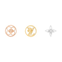 LOUIS VUITTON Metal Stud Earrings Women's Gold/Rose Gold/Silver