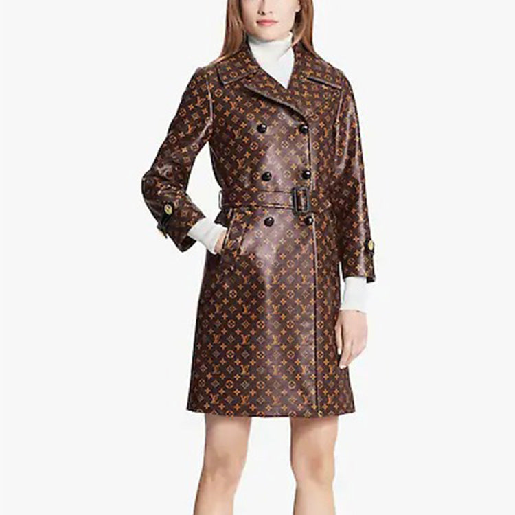 LOUIS VUITTON Trench Coat Women's Umber