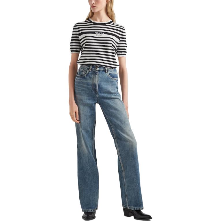PRADA Bleached effect Straight leg Jeans
