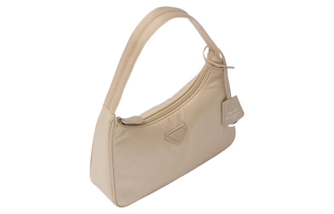 PRADA Re-Edition Recycled Nylon Handbag Mini Women's Desert Beige