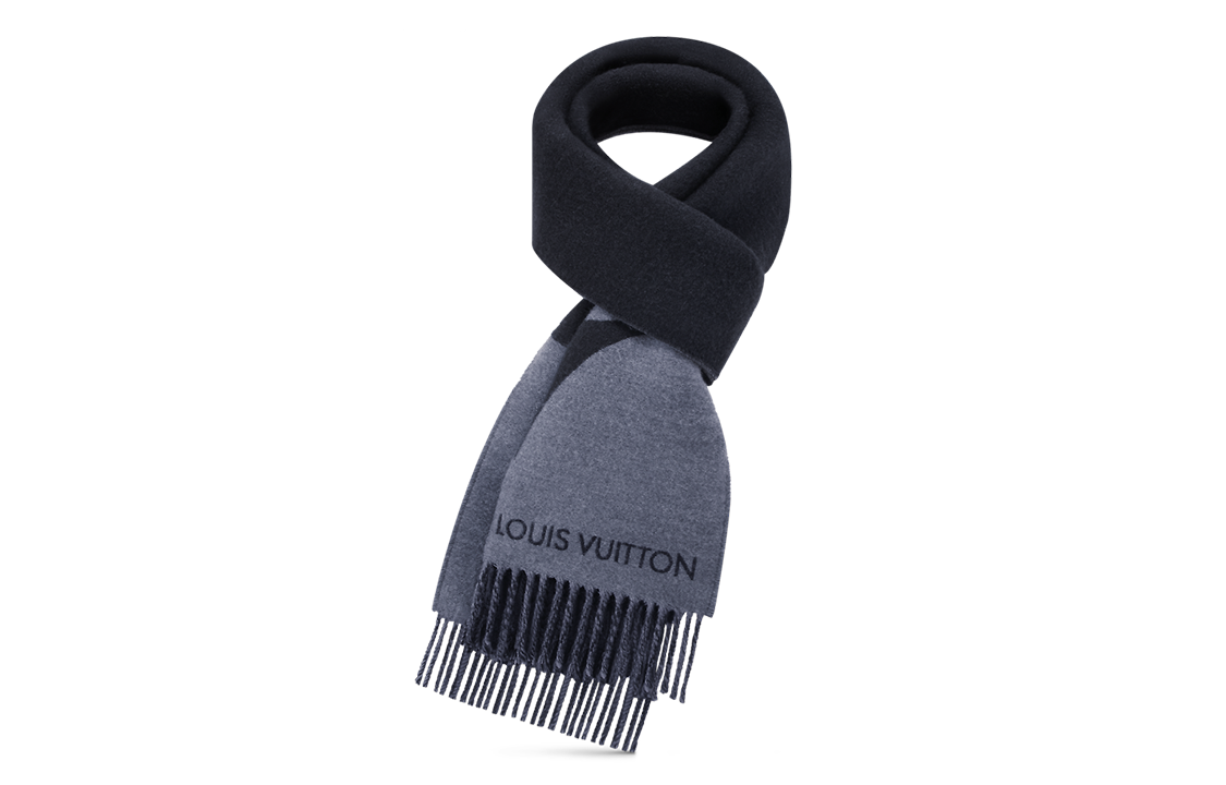 LOUIS VUITTON Knit Scarves Men's Black