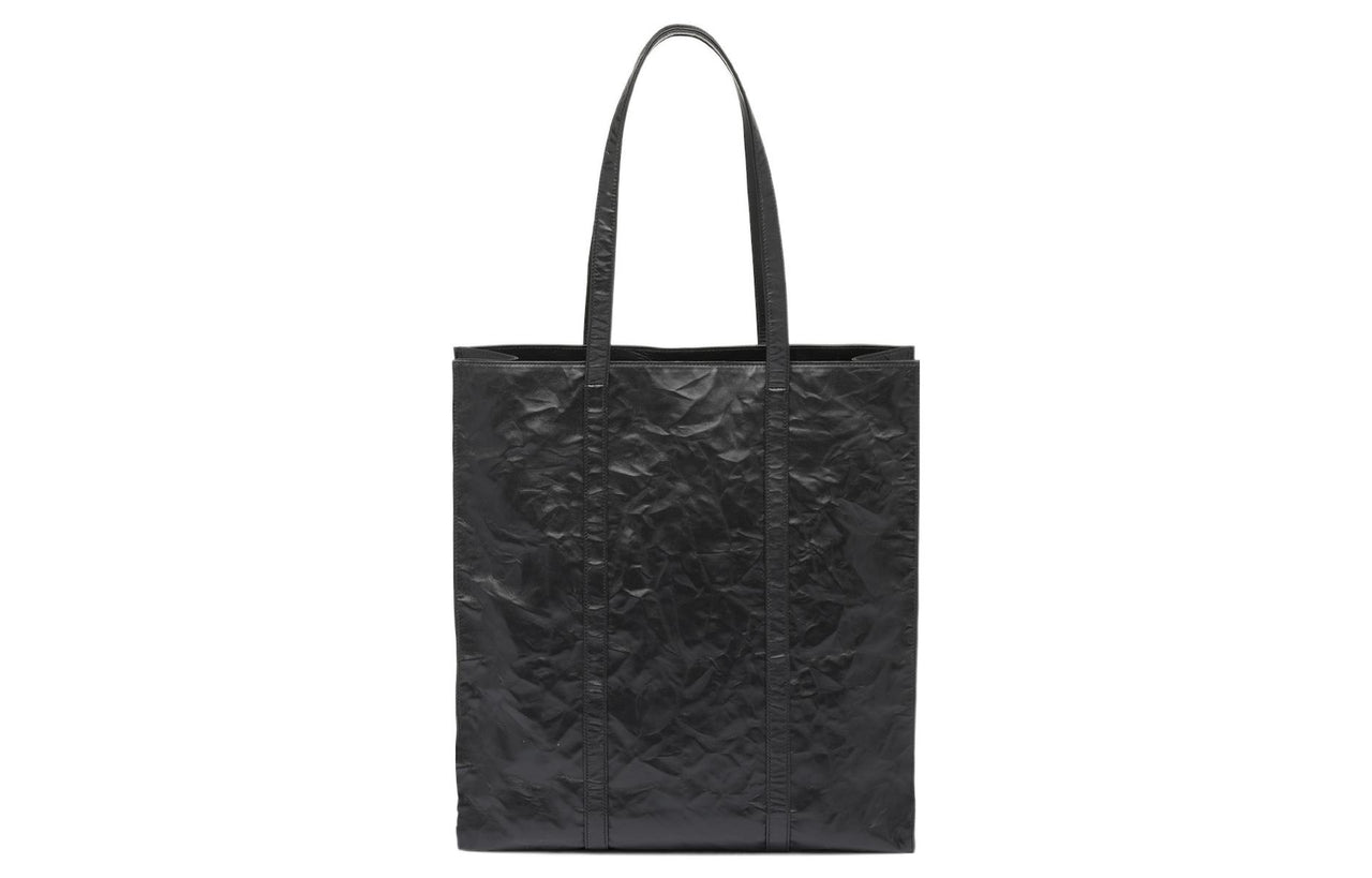 PRADA Soft Sheep Leather Tote Bag, Shopping Bag, Shoulder Bag, Handbag Medium Size Women's Black