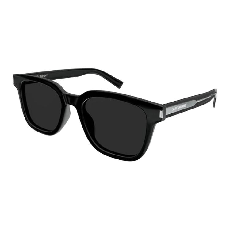 SAINT LAURENT Acetate Metal Rectangular Sunglasses Unisex Black
