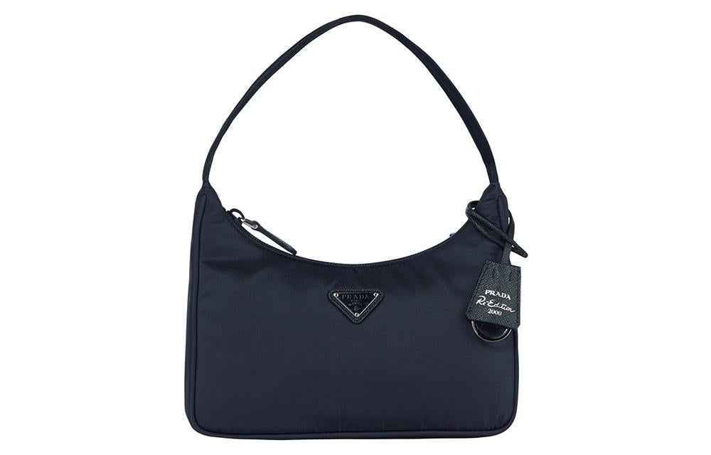 PRADA Re Edition Nylon Shoulder Bag, Handbag Mini Women's Marine Blue
