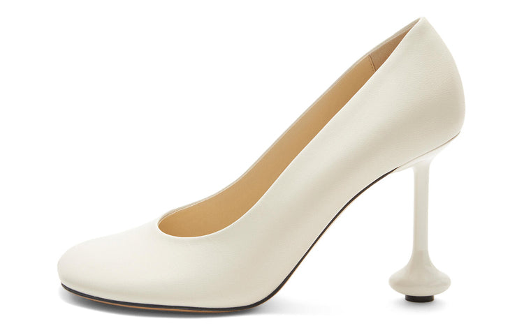 LOEWE Toy Slim Heel High Heels 9cm Women's White