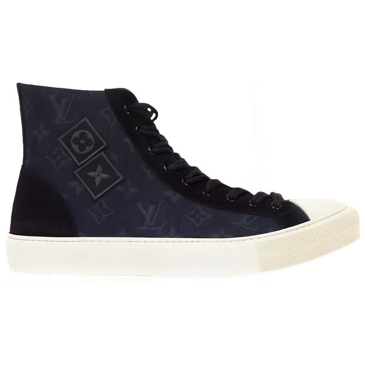 Fragment Design x LOUIS VUITTON Fragment Tatto High-Top Stylish Skateboarding Shoes Men's Black