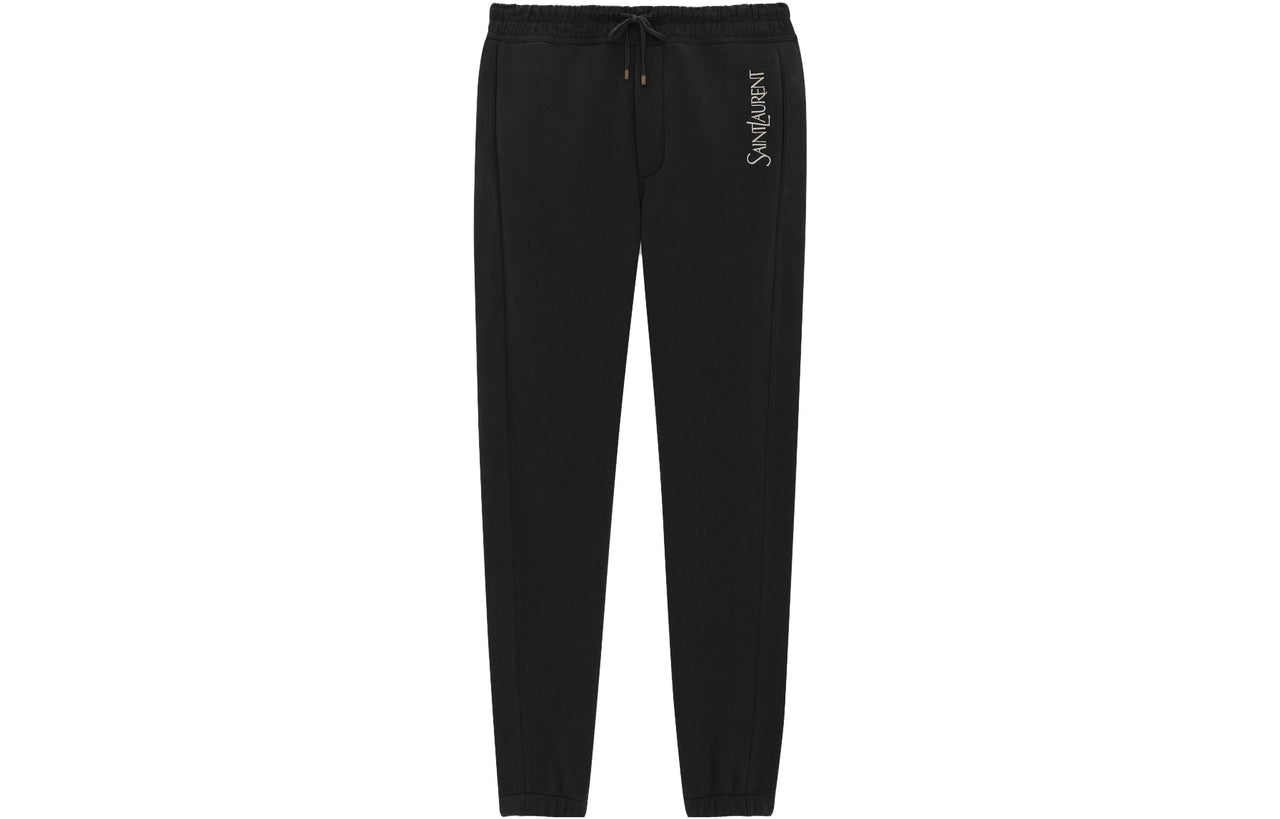 SAINT LAURENT SS23 Knitted Sweatpants Men's Black