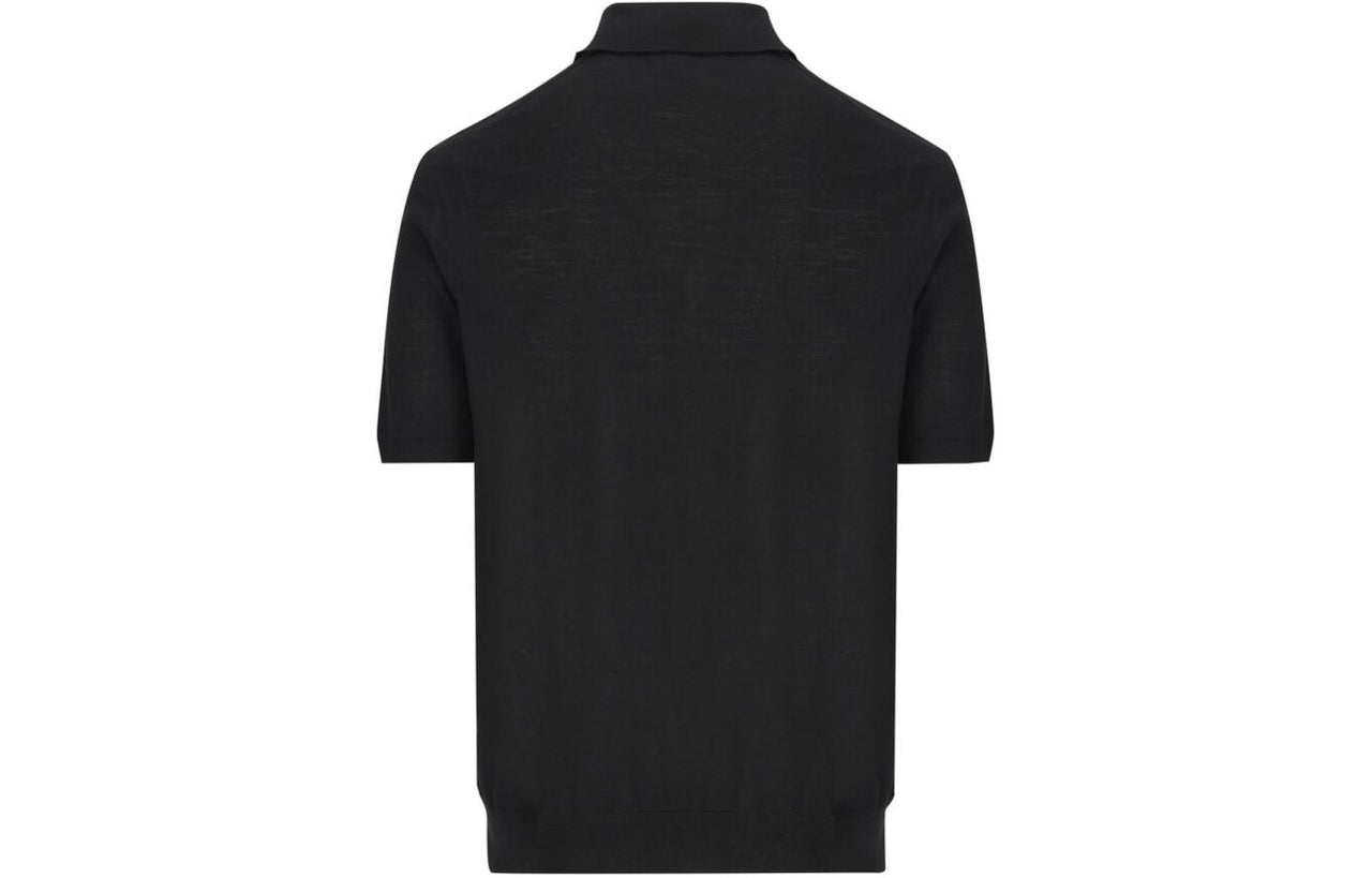 PRADA Triangle Logo Short Sleeved Polo Shirt