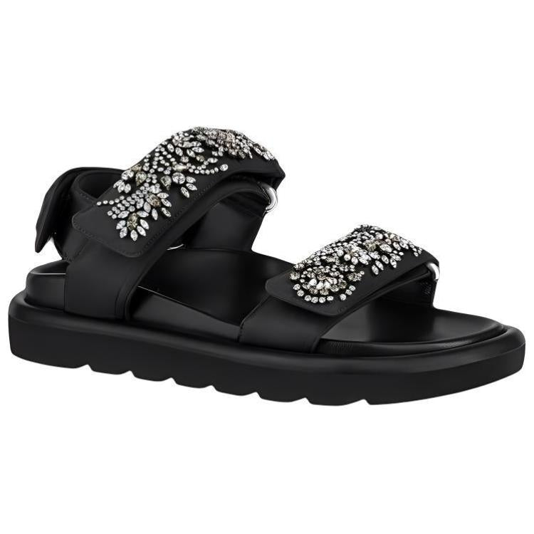 LOUIS VUITTON Pillow Pool Stylish Sandal Women's Black
