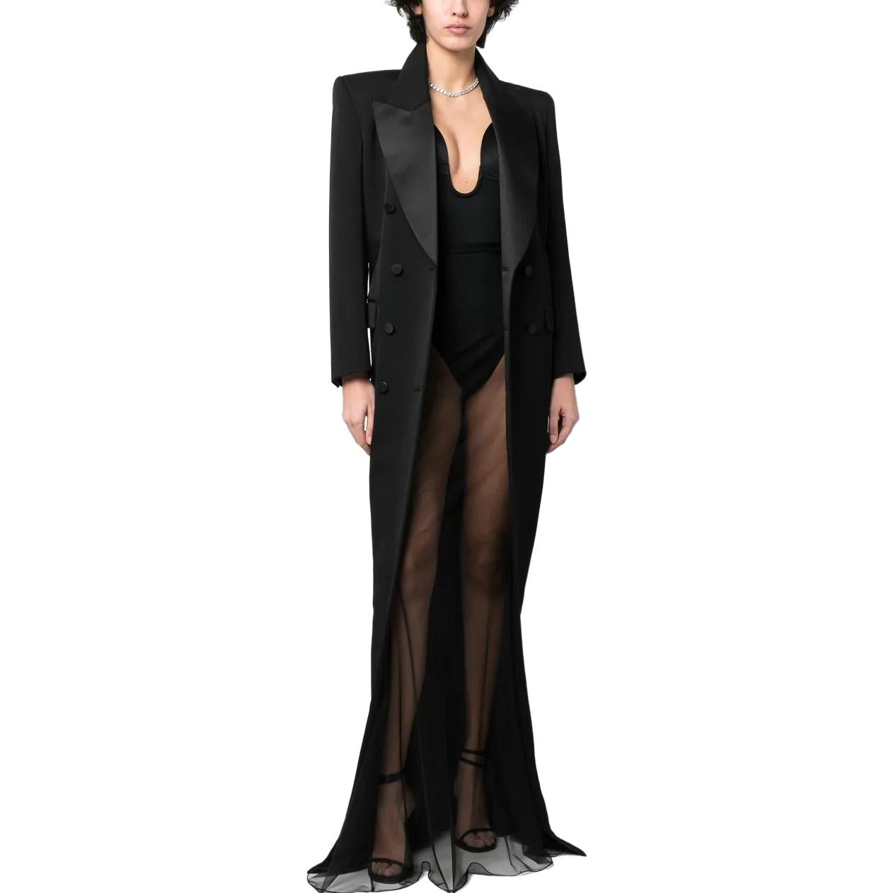 SAINT LAURENT Sheer High Waisted Skirt