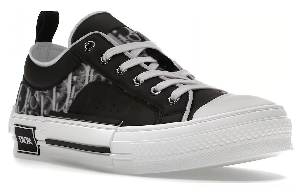 DIOR B23 Low Black White Oblique