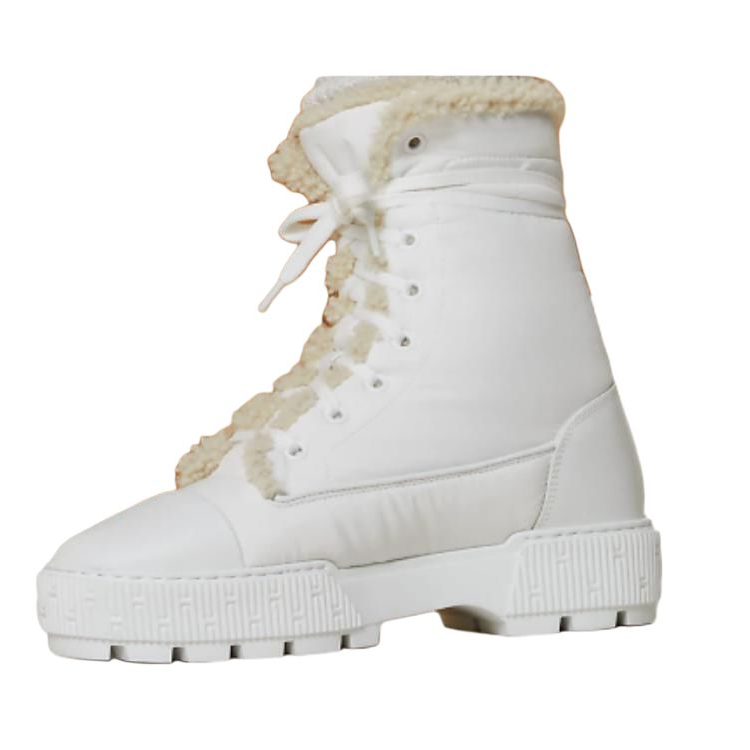 HERMES Fresh Ankle Boots 4cm Women's White