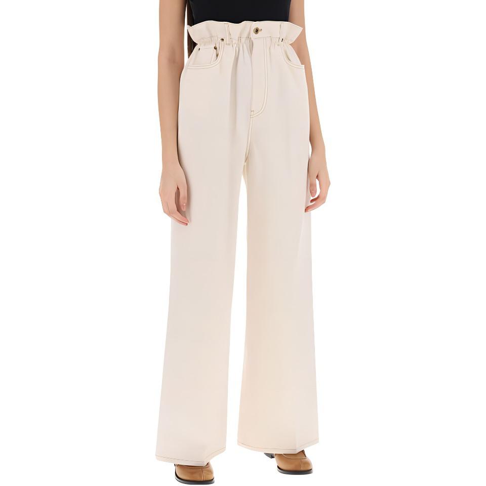MIU MIU SS24 Jeans Women's Beige