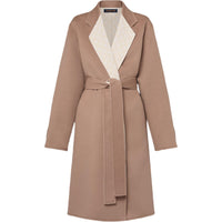 LOUIS VUITTON Lapel Collar Wrap Coat Coats Women's Pink