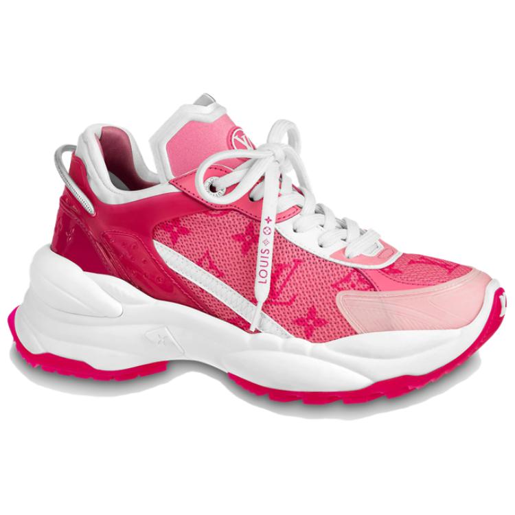 LOUIS VUITTON Run 55 Sneakers 'Hot Pink Monogram' Women's