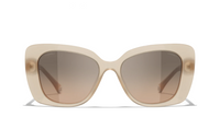 CHANEL Sunglasses Unisex Dark Beige