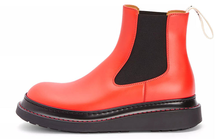 LOEWE Short Chelsea Boots Women's Red