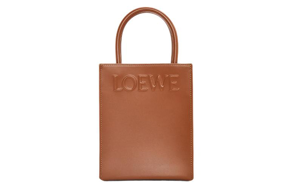 LOEWE Smooth Calf Leather Tote Bag, Shopping Bag, Handbag Regular Women's Brown