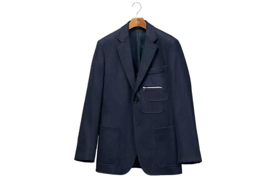 HERMES Jackets Men Marine Blue