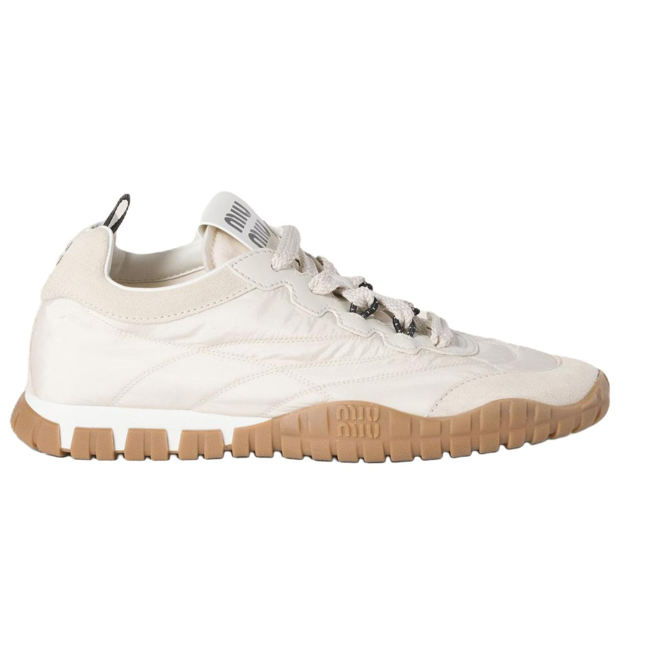 MIU MIU Tyre Low Top Casual Shoes Women's Ivory White