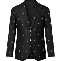 LOUIS VUITTON Embroidered Single-Breasted Wool Blend Evening Jacket