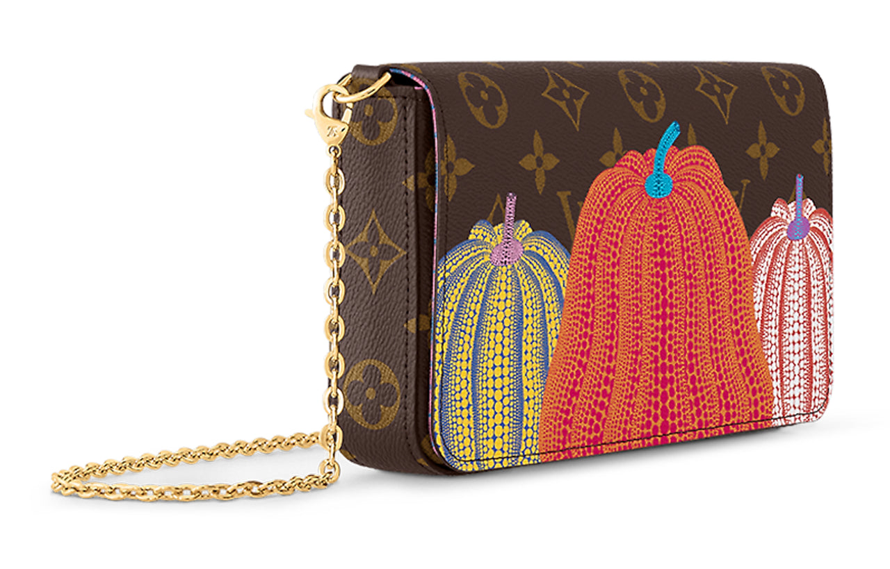 LOUIS VUITTON Lv X Yk Felicie Pochette Pumpkin Print