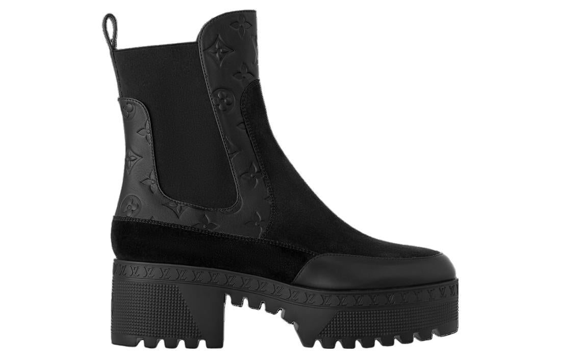 LOUIS VUITTON Laureate Ankle-Length Chelsea Boots Women's Black