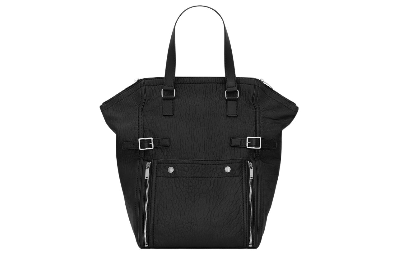 SAINT LAURENT Grain Calfskin Handbag Regular Men's Black