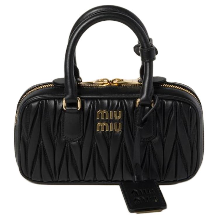 MIU MIU Arcadie Series Leather Shoulder Bag Crossbody Bag Handbag Mini Women's Black
